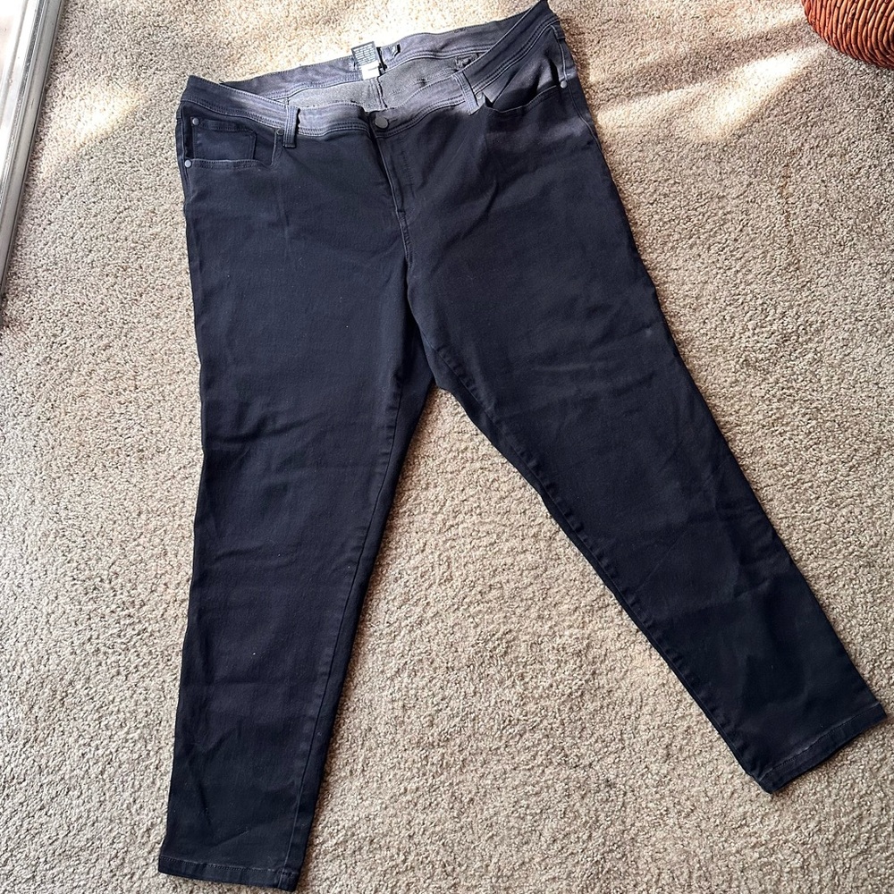 Torrid Plus Size Black Denim Skinny Stretch Pants Size 24
